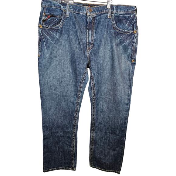 Ariat M4 Straight Fit Leg FR Flame Resistant Work Jeans Blue Mens Size 42x32 NWT